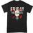 Friday The 13th Unisex Adult Day Of Fear T-Shirt (Black/White/Red)