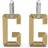 Guess G-Shades Drop Two Tone Hoop Earrings - Gold/Silver/Transparent