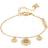 Guess Lotus Charm Bracelet - Gold/Transparent