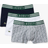 Calida Lacoste Men’s Striped Waist Stretch Cotton Trunk 3-Pack Chine