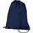 BagBase Budget Water Resistant Sports Gymsac Drawstring Bag (11 Litres) (Pack of 2) (One Size) (Navy Blue)