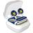 Strategic Printing Navy Midshipmen Stripe Design Wireless Earbuds