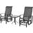 OutSunny Alfresco Rocking Chair Set with Tea Table, Brown