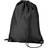 BagBase Budget Water Resistant Sports Gymsac Drawstring Bag (11 Litres) (Pack of 2) (One Size) (Black)
