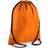 BagBase Budget Water Resistant Sports Gymsac Drawstring Bag (11 Litres) (Pack of 2) (One Size) (Orange)