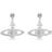Vivienne Westwood Mini Bas Relief Drop Earrings - Silver/Transparent