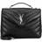 Saint Laurent Loulou Small Leather Shoulder Bag - Black/Silver