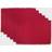 Design Imports Ribbed 6-pack Place Mat Red (48.26x33.02cm)