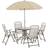 OutSunny 01-0708 Patio Dining Set, 1 Table incl. 4 Chairs