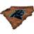 Fan Creations Carolina Panthers Distressed State with Logo Sign Board