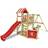 Wickey Wooden Climbing Frame Sea Flyer with Swing Set & Red Slide
