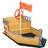 OutSunny Kids Wooden Sandbox Pirate Ship Sandboat With Bench Seat Storage