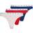 Tommy Hilfiger 3-Pack Logo Waistband Thongs TWILIGHT INDIGO/STAR/PRIMARY