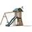 Climbing Frame JuniorFort Tower Childrens Wooden Playset with swings and slide