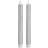 Pair Of Silver Luxe Flickering Flame LED Wax Dinner LED Candle