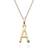 Gemondo Initial Letter Necklace - Gold/Emerald
