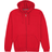 Fruit of the Loom Eversoft Fleece Full Zip Hoodie Sweatshirt Unisex - Red