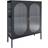 House Nordic Adelaide Black Glass Cabinet 90x110cm