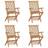 vidaXL 3096593 4-pack Garden Dining Chair