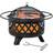 OutSunny 2-in-1 Fire Pit Brazier with BBQ Grill and Spark Screen Cover