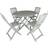Charles Bentley GLGFACDIN04 Patio Dining Set, 1 Table incl. 4 Chairs