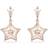 Swarovski Stella Kite Cut Star Drop Earrings - Rose Gold/Transparent