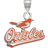 LogoArt Baltimore Orioles Pendant - Silver/Orange/White