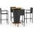 vidaXL 3064871 Outdoor Bar Set, 1 Table incl. 4 Chairs
