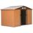 OutSunny 9' x 6' Metal Apex Storage Shed Brown