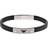 Emporio Armani Men's Leather Bracelet - Silver/Black