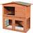 Pawhut 40" Wooden Rabbit Hutch Small Animal House Pet Cage