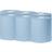 2Work 1-Ply Centrefeed Roll 300m Blue (6 Pack)