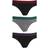 Tom Franks Mens Briefs Underwear With Striped Waistband (3 Pack) (Medium) (Red/Teal/Purple)
