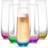 Joyjolt Hue Colored Drinking Glass 27.8cl 6pcs