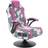 X Rocker Geo Camo Audio Gaming Chair with Vibration, Pink