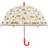 X-Brella Childrens/Kids Rainbow Dome Umbrella (One Size) (Clear/Red)