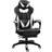 Equinox Ergonomic Reclining Gaming Chair with Footrest - White/Black