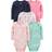 Carter's Baby Girl's Long-Sleeve Bodysuit pack-5 - Pink/Navy/Mint Green Floral