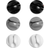 D-Line Kabelclips 6-pak Sort/grå/hvid