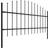 vidaXL Garden Fence with Spear Top Steel 0.75-1x8.5