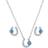 Montana Silversmiths Lightfoot Horseshoe Jewelry Set - Silver/Trasparent/Blue