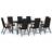 vidaXL 3099118 Patio Dining Set, 1 Table incl. 8 Chairs