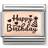 Nomination Composable Classic Link Happy Birthday Charm - Silver/Rose Gold/Black