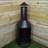 Kingfisher 140cm Tall Outdoor Garden Patio Chiminea Pit with Log