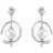 UNOde50 Inorbit Earrings - Silver/Pearls