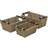 JVL Seagrass Set of 3 Tapered Storage Baskets with Wooden Handles Basket