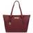 'Emily' Pomegranate Leather Tote Bag