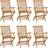 vidaXL 3096594 6-pack Garden Dining Chair