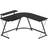 SHW L-Shaped Desk with Monitor Stand, 1295x483x724mm