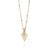 Daisy Palm Leaf Bobble Chain Necklace - Gold